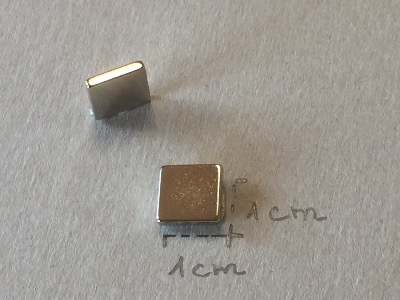 Aimant puissant Pavo - carré - 10 mm - lot de 6