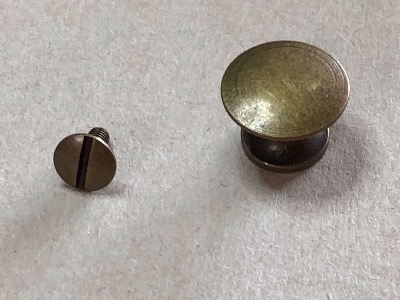 Bouton de tiroir lentille - bronze